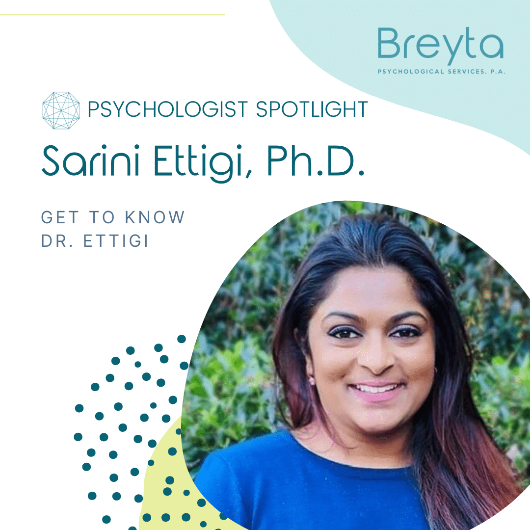 Dr. Sarini Ettigi is a licensed psychologist in Raleigh, NC specializing in the treatment of trauma, PTSD, depression, anxiety, sleep problems, relationship issues, identity, cultural adjustment, and much more.