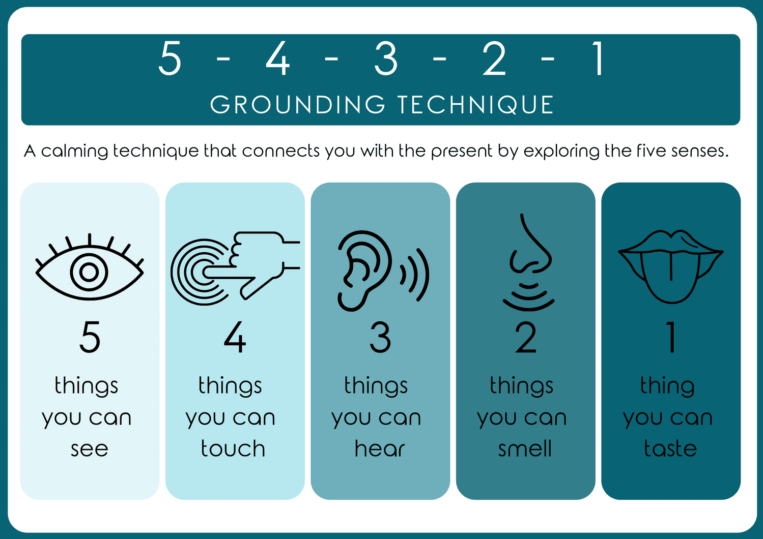 5-4-3-2-1 Grounding Technique